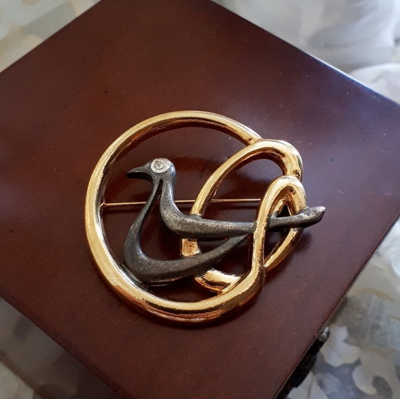 Vintage dove pin brooch. Marked "95 Koby Ariel ... - Picture 2 of 10